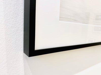 Rahmen inkl. PP - Halbe - 50x70 cm - Alu 8mm - schwarz - plus entspiegelt